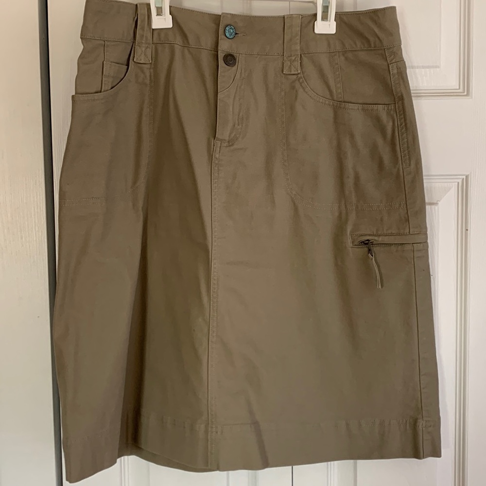 ROYAL ROBBINS Denim skirt, beige